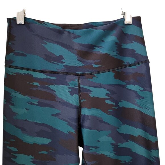 Soul by SoulCycle Size M Blue, Green and Black Camo Leggings, Exc. Used Cond. - Picture 2 of 11
